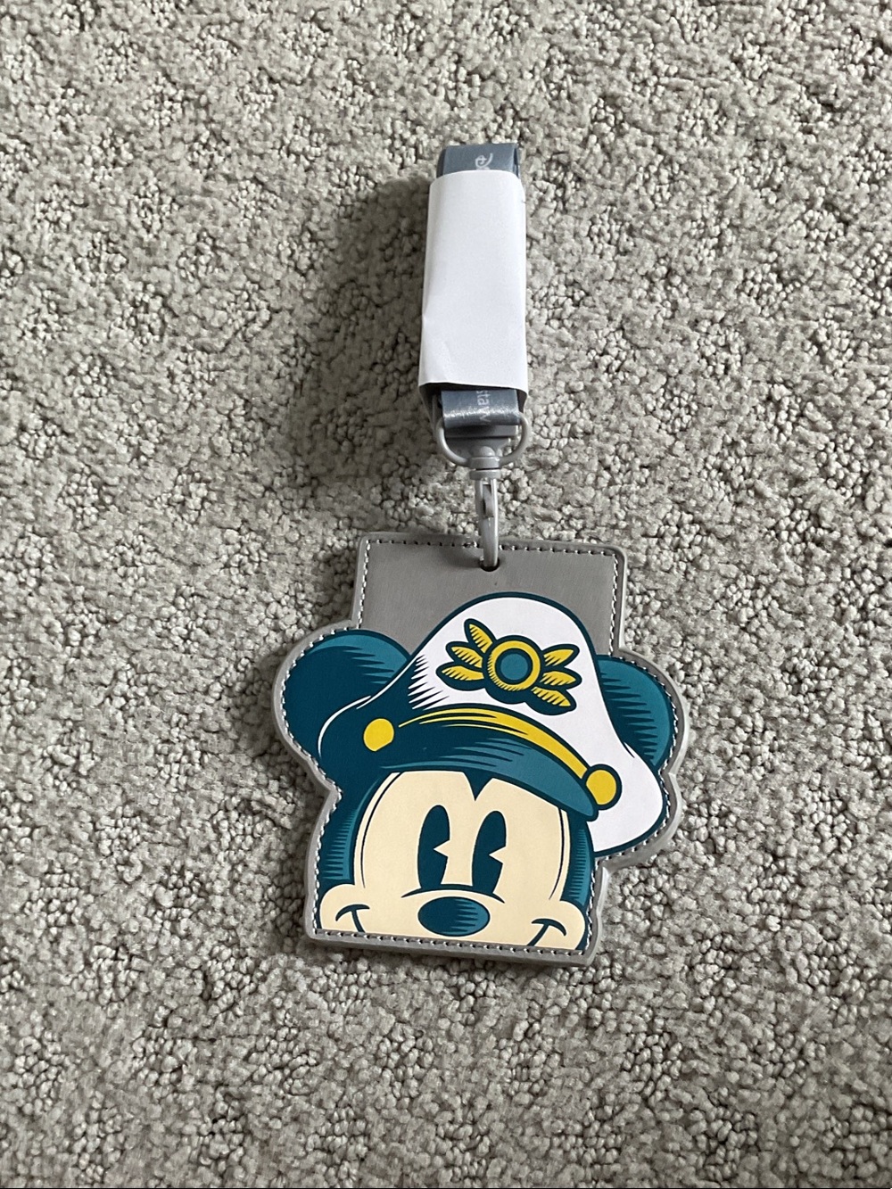 Disney Mickey Captain Luggage Tag - Teal, White, Yellow